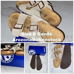 Arizona Taupe Suede Birkenstocks